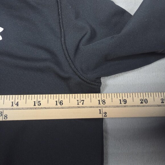 Under Armour Hoodie Youth Large Black 1/4 Zip Pullover Logo Kangaroo Pocket - Picture 6 of 10